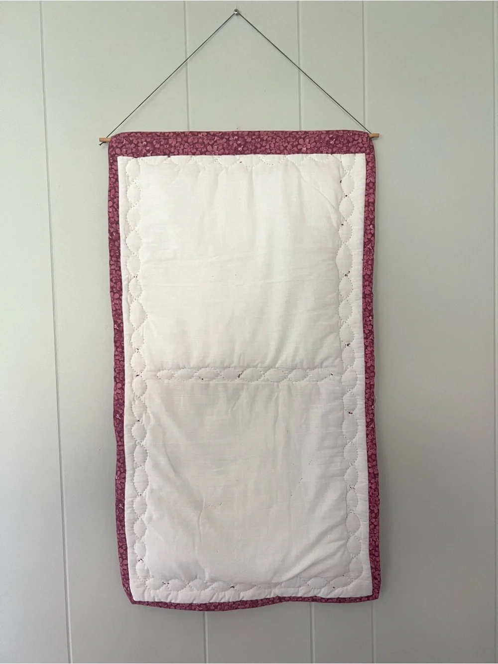 Vintage Handmade Sunbonnet Sue Overall Sam Appliqué Fabric Wall Hanging